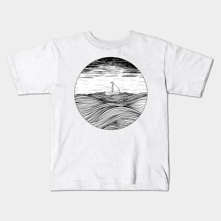 A Boat on the sea Kids T-Shirt